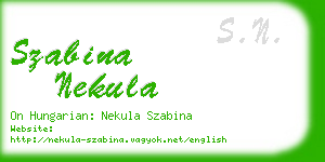 szabina nekula business card